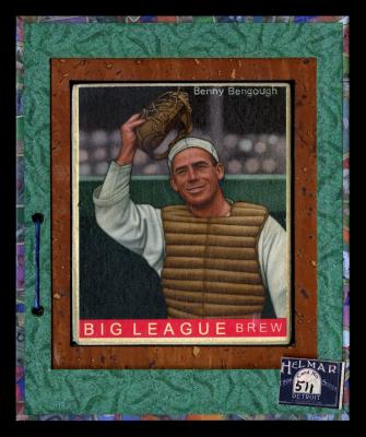 Picture, Helmar Brewing, R319-Helmar Card # 511, Bennie Bengough, Lifting mask off face, New York Yankees